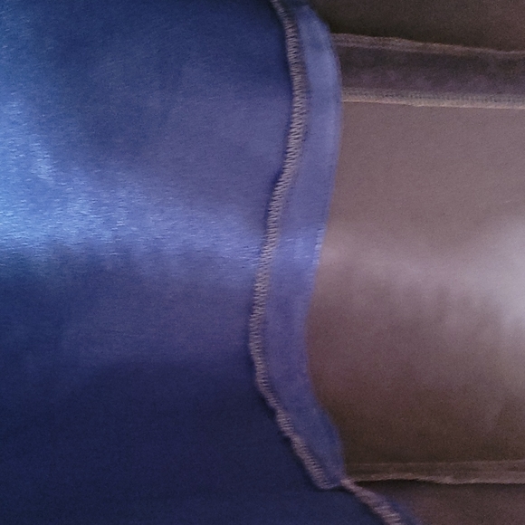 Vintage 100% cotton velour blue skirt and vest - Picture 6 of 9